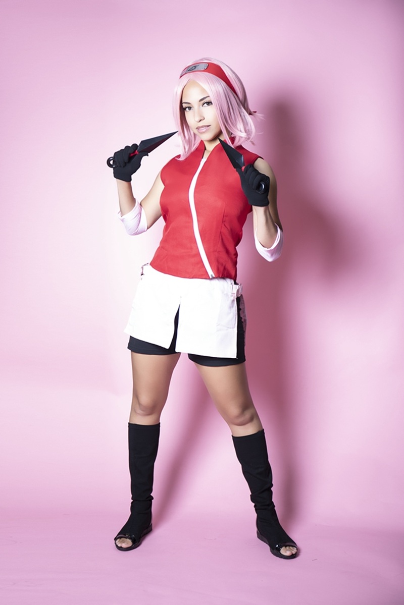 Ảnh Cosplay Sakura Haruno cosplay bị phun tinh