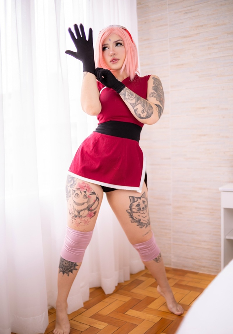 Ảnh Cosplay Sakura Haruno vú bự cosplay gợi cảm