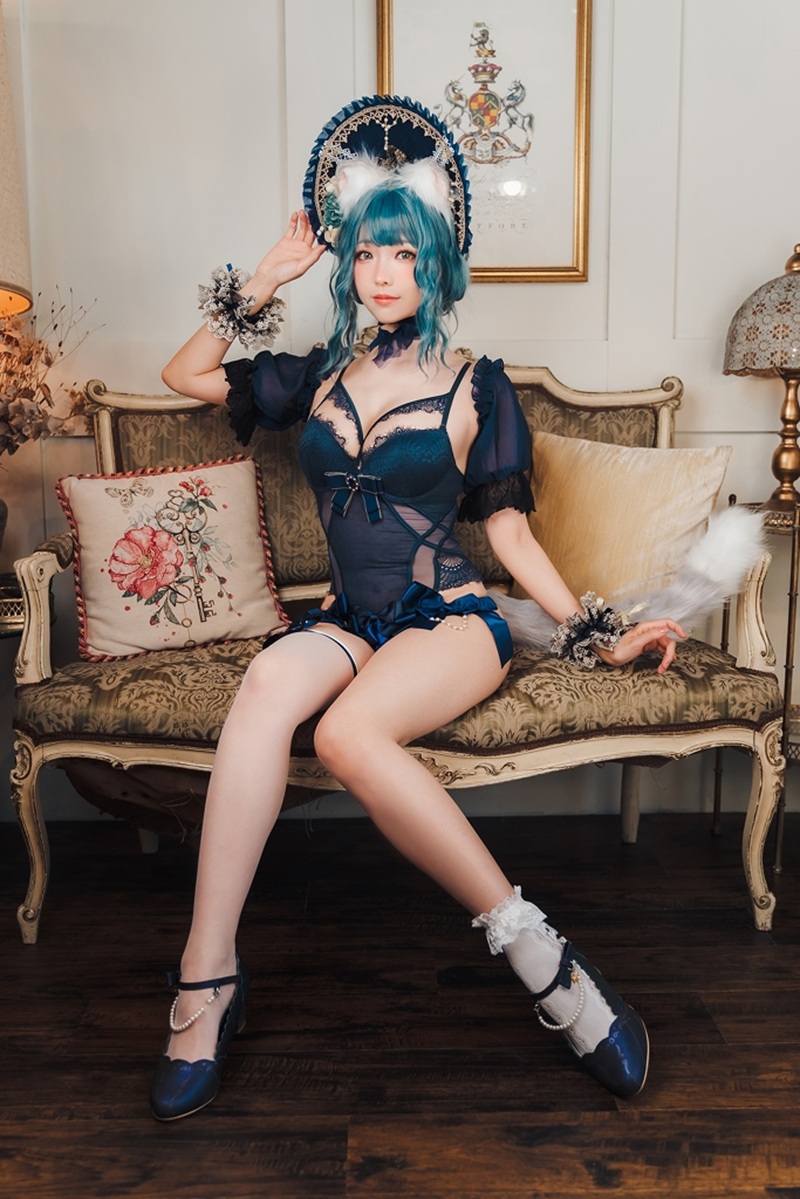 Ảnh Cosplay Cat Girl bú cu ngon ngọt ham muốn