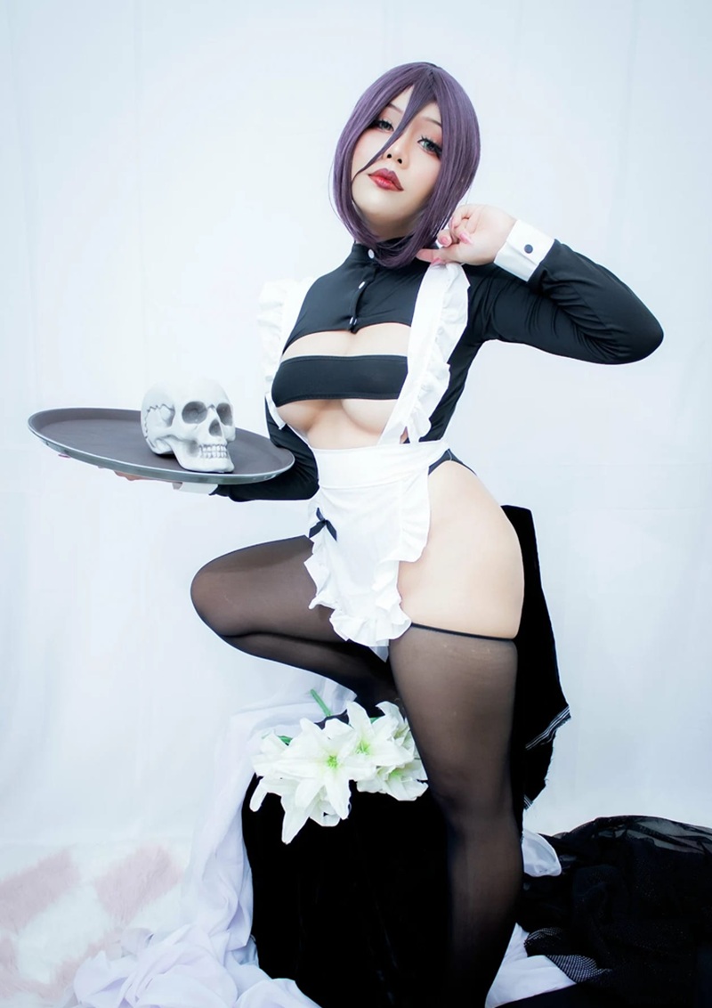 Ảnh Cosplay Hầu Gái ngực căng mọng lộ ti hồng