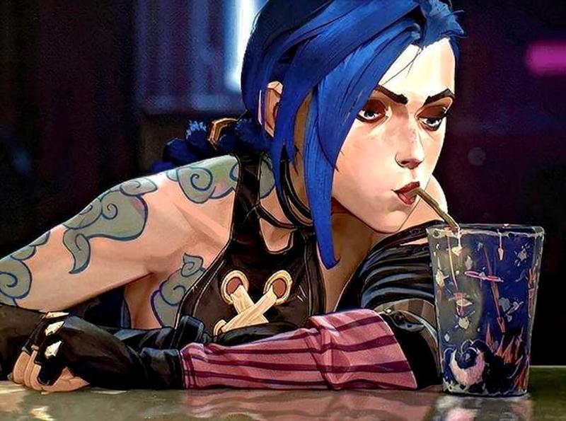 Jinx tóc rối bay trong vụ nổ lửa