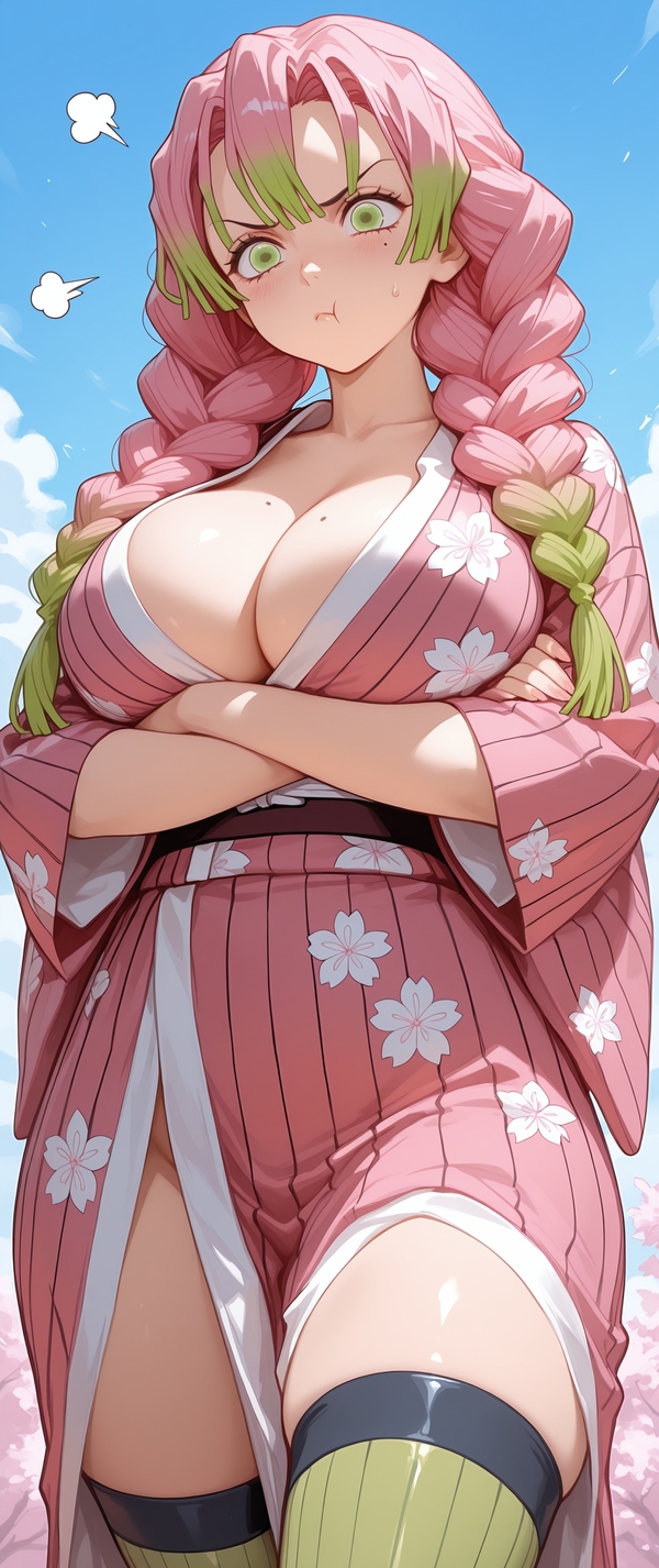 Mitsuri Kanroji trong các tác phẩm fanart Kimetsu no Yaiba