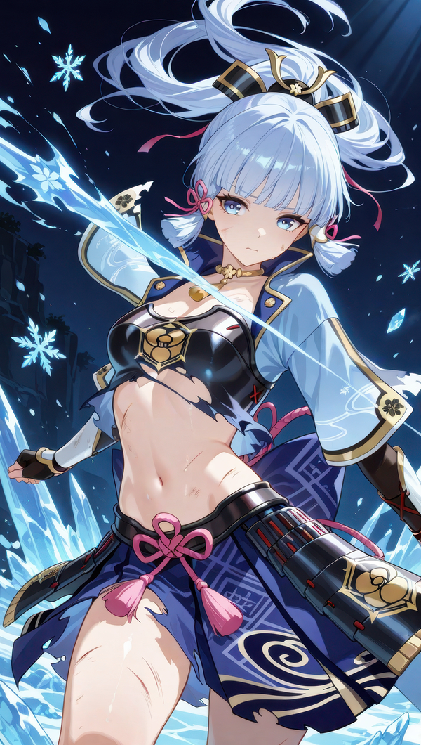 Kamisato Ayaka anime với phong cách thanh lịch và cuốn hút